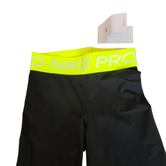 Nike Pro 365 Women's Mid-Rise Cropped Mesh Panel Leggings Black Size XS NWT - Picture 5 of 10